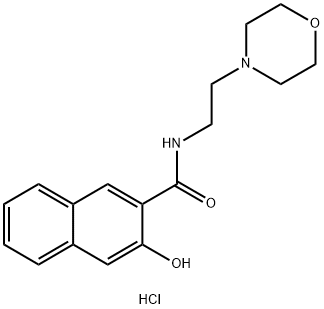 3-hydroxy-N-[2-(morpholino)ethyl]naphthalene-2-carboxamide hydrochloride Struktur