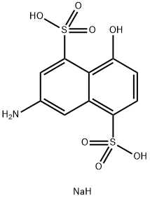 3-amino-8-hydroxynaphthalene-1,5-disulphonic acid, sodium salt Struktur