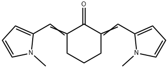 2,6-bis[(1-methyl-1H-pyrrol-2-yl)methylene]cyclohexan-1-one Struktur