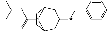 1,1-DiMethylethyl 3-[(phenylMethyl)aMino]-8-azabicyclo[3.2.1]octane-8-carboxylate Struktur