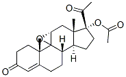 9,11alpha-epoxy-17-hydroxypregn-4-ene-3,20-dione 17-acetate  Struktur