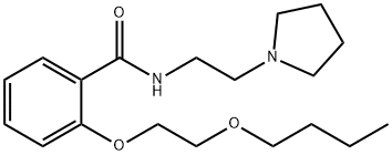 o-(2-Butoxyethoxy)-N-[2-(1-pyrrolidinyl)ethyl]benzamide Struktur