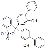 4,4''-(3H-2,1-benzoxathiol-3-ylidene)bis[[1,1'-biphenyl]-2-ol] S,S-dioxide Struktur