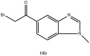 2-Bromo-1-(1-methyl-1H-benzimidazol-5-yl)ethanone hydrobromide Struktur