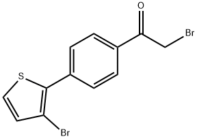 2-BroMo-1-[4-(3-broMothien-2-yl)phenyl]ethanone Struktur