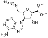 4-(6-AMINO-9H-PURIN-9-YL)-2,5-ANHYDRO-6-AZIDO-4,6-DIDEOXY-DIMETHYL ACETAL-L-MANNOSE Struktur