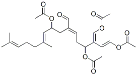 (-)-4-(Acetyloxy)-2-[3,6-bis(acetyloxy)-4-[(acetyloxy)methylene]-5-hexenylidene]-6,10-dimethyl-5,9-undecadienal Struktur