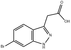 (6-BROMO-1H-INDAZOL-3-YL)-ACETIC ACID Struktur