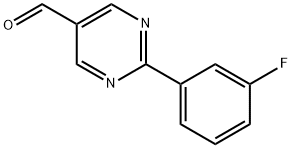 2-(3-Fluorophenyl)pyrimidine-5-carbaldehyde Struktur