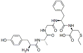 tyrosyl-alanyl-glycyl-phenylalanyl-cysteine S-ethyl ester Struktur