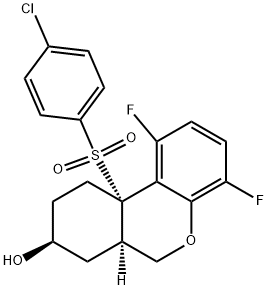 (6aR,8S,10aS)-10a-(4-chlorophenylsulfonyl)-1,4-difluoro-6a,7,8,9,10,10a-hexahydro-6H-benzo[c]chroMen-8-ol Structure