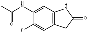 Acetamide,  N-(5-fluoro-2,3-dihydro-2-oxo-1H-indol-6-yl)- Struktur