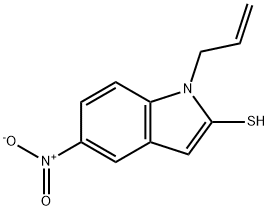 1H-Indole-2-thiol,  5-nitro-1-(2-propen-1-yl)- Struktur