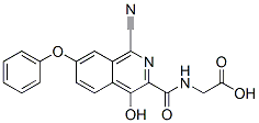 Glycine,  N-[(1-cyano-4-hydroxy-7-phenoxy-3-isoquinolinyl)carbonyl]- Struktur