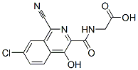 Glycine,  N-[(7-chloro-1-cyano-4-hydroxy-3-isoquinolinyl)carbonyl]- Struktur