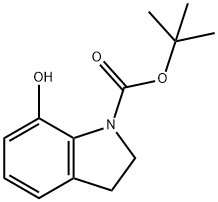 1H-INDOLE-1-CARBOXYLIC ACID,2,3-DIHYDRO-7-HYDROXY-,1,1-DIMETHYLETHYL ESTER Struktur