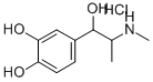 methyl(beta,3,4-trihydroxy-alpha-methylphenethyl)ammonium chloride Struktur