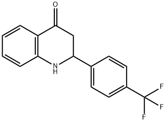 2,3-DIHYDRO-2-[4-(TRIFLUOROMETHYL)PHENYL]-4(1H)-QUINOLINONE Struktur