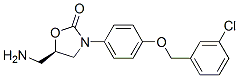 (5R)-5-(Aminomethyl)-3-[4-[(3-chlorophenyl)methoxy]phenyl]-2-oxazolidinone Struktur