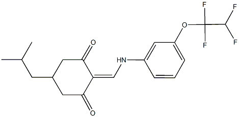 5-isobutyl-2-{[3-(1,1,2,2-tetrafluoroethoxy)anilino]methylene}-1,3-cyclohexanedione Struktur