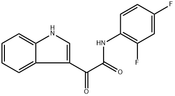 N-(2,4-difluorophenyl)-2-(1H-indol-3-yl)-2-oxoacetamide Struktur