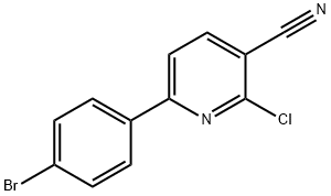 6-(4-Bromophenyl)-2-chloropyridine-3-carbonitrile Struktur