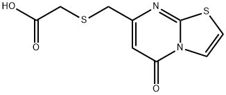 2-[[(5-Oxo-5H-thiazolo[3,2-a]pyrimidin-7-yl)methyl]thio]acetic acid Struktur