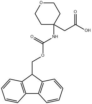 (4-Fmoc-amino-tetrahydropyran-4-yl)-acetic acid Struktur