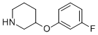 3-(3-FLUOROPHENOXY)PIPERIDINE Struktur