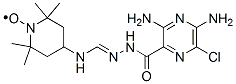 4-(((((3,5-diamino-6-chloropyrazinyl)carbonyl)amino)iminomethyl)amino)-2,2,6,6-tetramethyl-1-piperidinyloxy Struktur