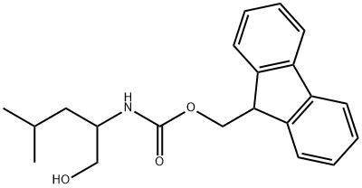 Carbamic acid, N-[1-(hydroxymethyl)-3-methylbutyl]-, 9H-fluoren-9-ylmethyl ester Struktur