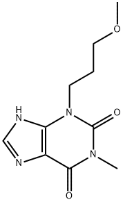 1H-Purine-2,6-dione, 3,9-dihydro-3-(3-methoxypropyl)-1-methyl- Struktur