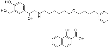 Salmeterol xinafoate Structure