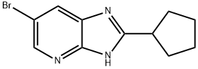 6-Bromo-2-cyclopentyl-3H-imidazo[4,5-b]pyridine Struktur