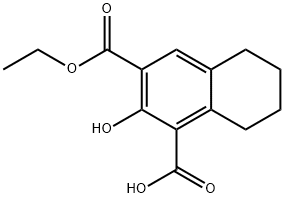 3-(Ethoxycarbonyl)-2-hydroxy-5,6,7,8-tetrahydronaphthalene-1-carboxylic acid, 96% Struktur