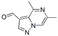 Pyrazolo[1,5-a]pyrazine-3-carboxaldehyde, 4,6-dimethyl- (9CI) Struktur