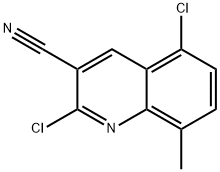 2,5-DICHLORO-8-METHYLQUINOLINE-3-CARBONITRILE Struktur