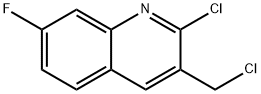 2-Chloro-3-chloromethyl-7-fluoroquinoline Struktur