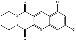 5,7-DICHLOROQUINOLINE-2,3-DICARBOXYLIC ACID DIETHYL ESTER Struktur