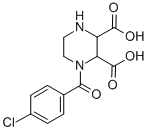 1-(4-chlorobenzoyl)piperazine-2,3-dicarboxylic acid Struktur