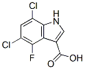 1H-Indole-3-carboxylic  acid,  5,7-dichloro-4-fluoro- Struktur