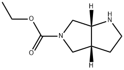 (3aR,6aR)-Pyrrolo[3,4-b]pyrrole-5(1H)-carboxylic  acid  hexahydro  ethyl  ester Struktur