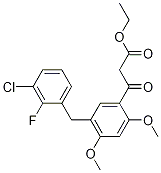 ethyl 3-(5-(3-chloro-2-fluorobenzyl)-2,4-diMethoxyphenyl)-3-oxopropanoate Struktur