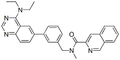 3-Isoquinolinecarboxamide,  N-[[3-[4-(diethylamino)-6-quinazolinyl]phenyl]methyl]-N-methyl- Struktur