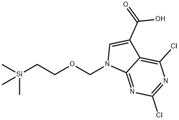 2,4-Dichloro-7-SEM-7H-pyrrolo-[2,3-d]pyrimidine-5-carboxylic acid Struktur