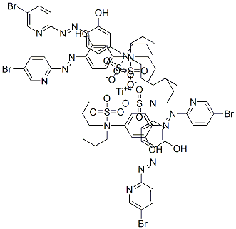 titanium 2-((5-bromopyridyl)azo)-5-(N-propyl-N-sulfopropylamino)phenol Struktur