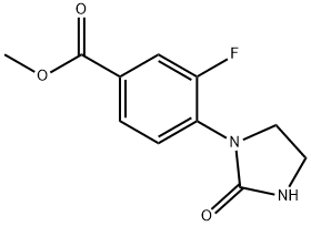 Methyl 3-fluoro-4-(2-oxoimidazolidin-1-yl)benzoate Struktur