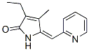 2H-Pyrrol-2-one,  3-ethyl-1,5-dihydro-4-methyl-5-(2-pyridinylmethylene)-,  (5E)- Struktur