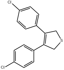 3,4-BIS-(4-CHLORO-PHENYL)-2,5-DIHYDRO-THIOPHENE Struktur