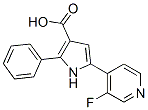 1H-Pyrrole-3-carboxylic  acid,  5-(3-fluoro-4-pyridinyl)-2-phenyl- Struktur